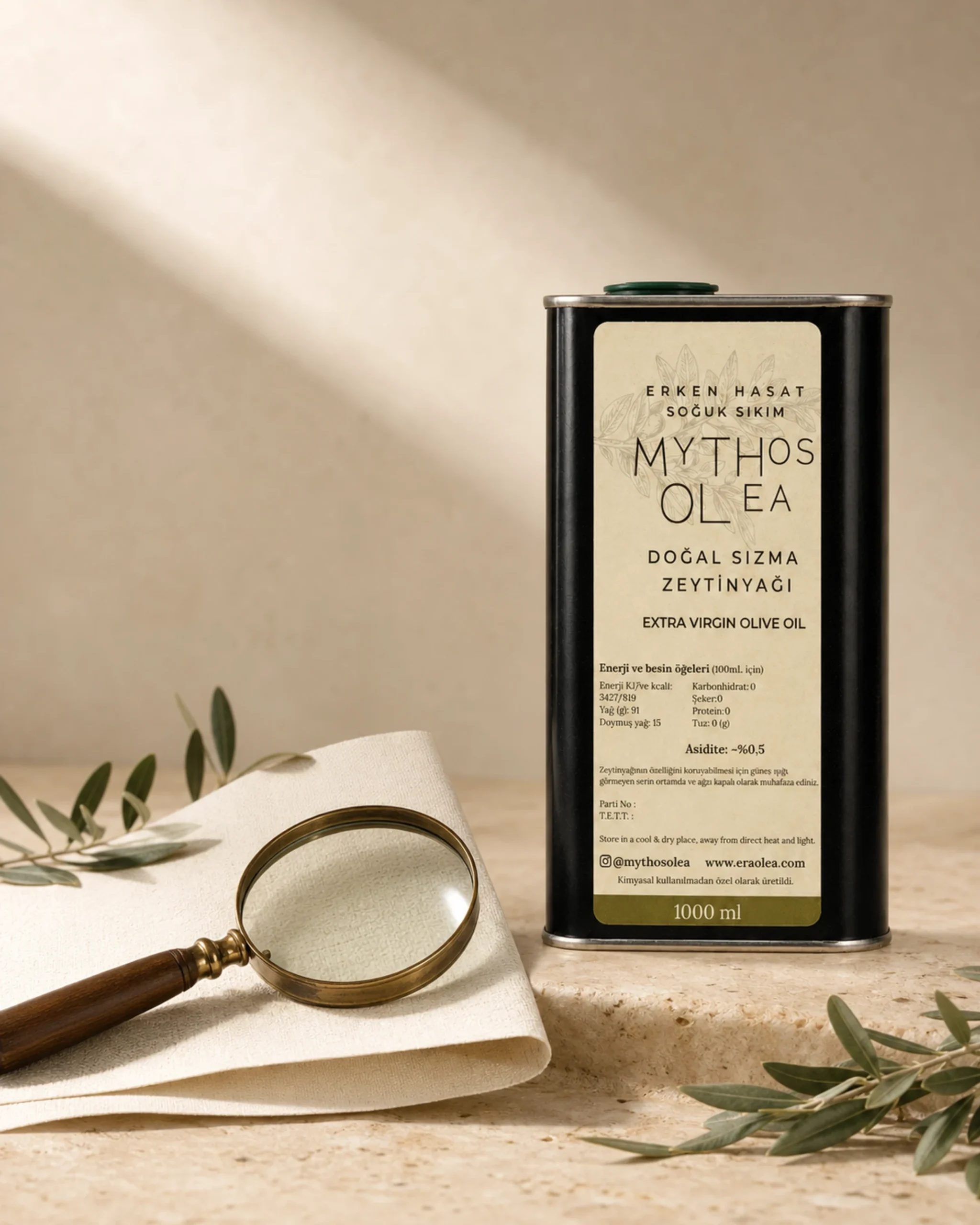 Mythos Olea zeytinyağı etiketi inceleme görseli